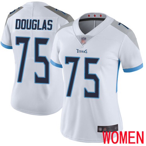 Tennessee Titans Limited White Women Jamil Douglas Road Jersey NFL Football #75 Vapor Untouchable->youth nfl jersey->Youth Jersey
